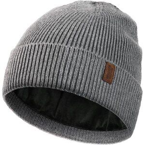 Winter Beanie for Men Women, Fleece Lined Beanie Soft Warm Knit Hat Ski